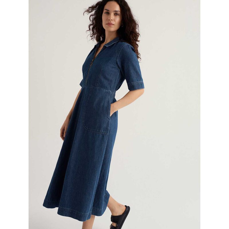 Seasalt Cornwall Gwenter Dress - Mid Wash image number 3